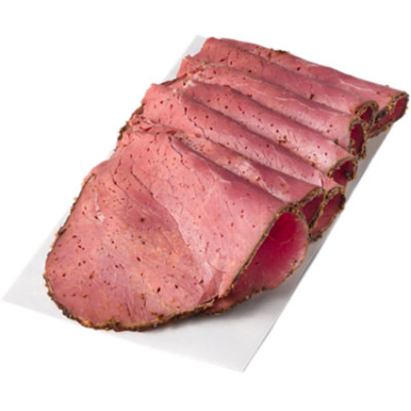 Kretschmar Pastrami, Unsmoked Cooked, Top Round, Hand Seasoned