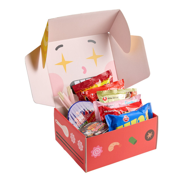 World Market Korean Ramen Crate Assorted Instant Noodles Gift Box