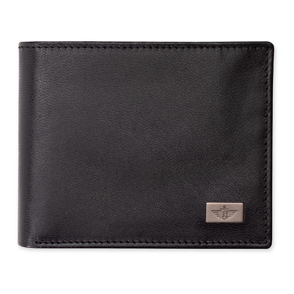 Dockers Men's Dockers RFID-Blocking Leather Passcase Wallet, Black