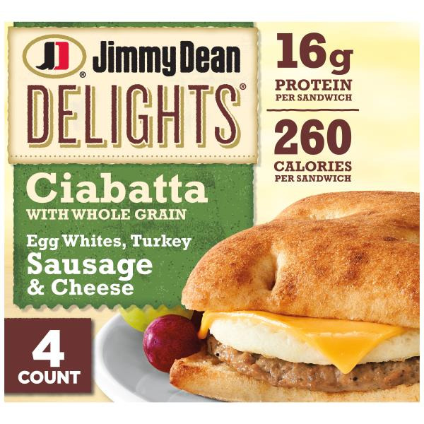 Jimmy Dean Turkey Sausage, Egg White and Cheese Ciabatta