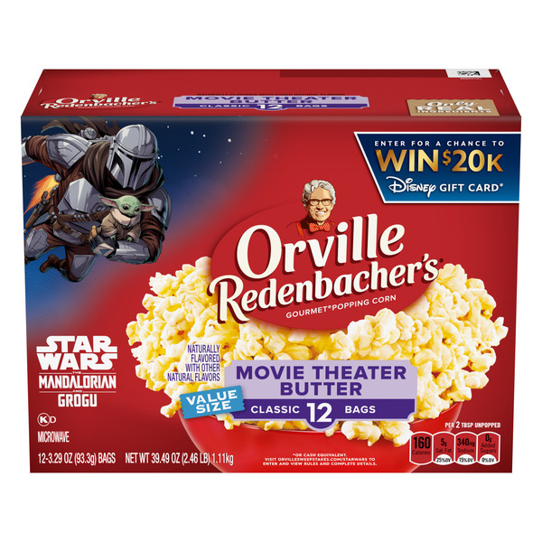 Orville Redenbacher Movie Theater Butter Popcorn, Microwave Popcorn