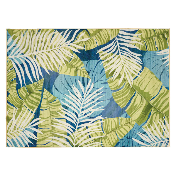 ALDI KIRKTON HOUSE 5' X 7' Washable Indoor/Outdoor Area Rug, Leaves ...