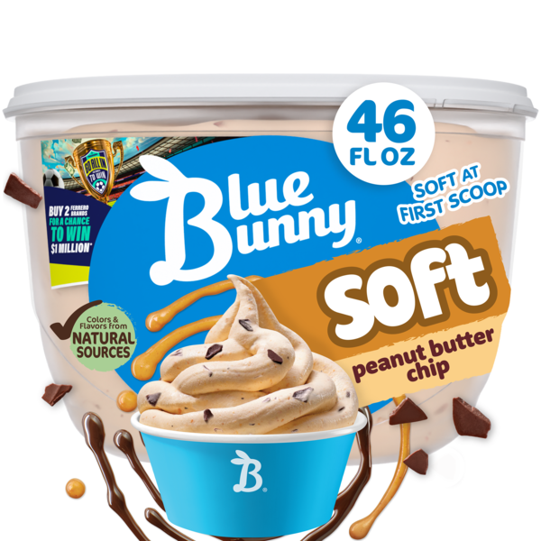 Blue Bunny Soft Peanut Butter Cup Frozen Dessert, 46 fl oz Tub
