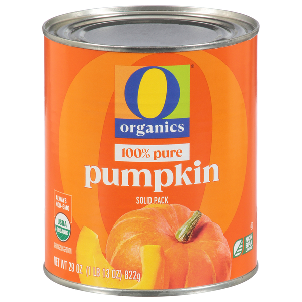 O Organics Pumpkin, 100% Pure, Organic, Solid Pack