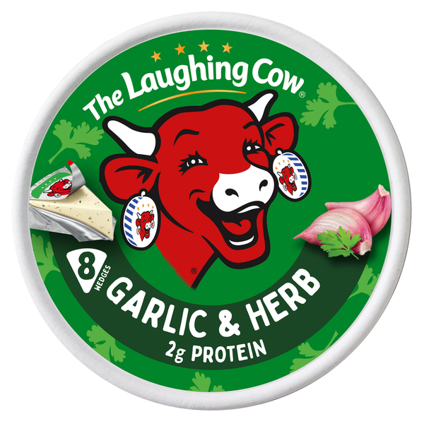 The Laughing Cow Garlic & Herb Spreadable Cheese Wedges, 8 Wedges