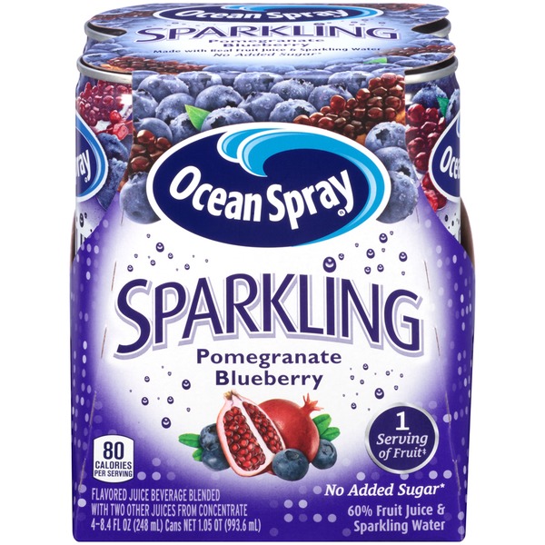 Ocean Spray Sparkling Pomegranate Blueberry Fruit Juice Drink (8.4 fl