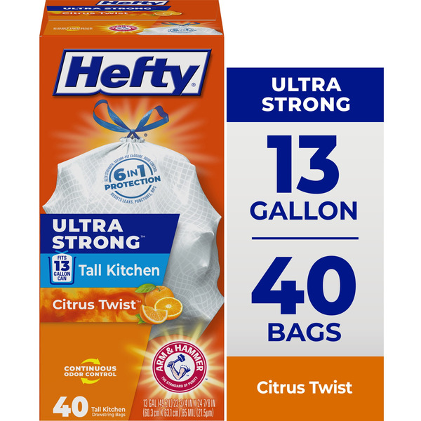 Walmart Hefty Citrus Twist Tall Kitchen Drawstring Bags Same-Day ...