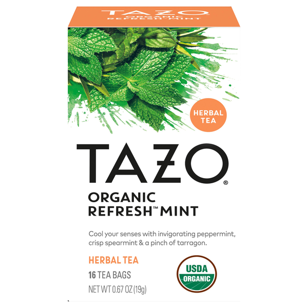 TAZO Tea Organic Herbal Tea Bags Refresh Mint Tea Same-Day