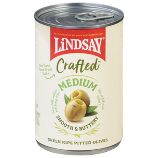 Lindsay Olives, Green Ripe Pitted, Medium
