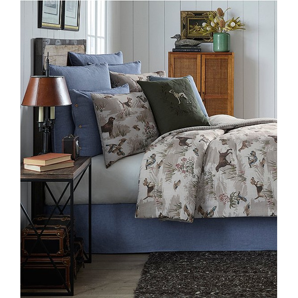 Cremieux Duke Hunting Dogs  Mallard Ducks Reversible Comforter Mini Set
