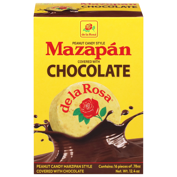 de la Rosa Marzipan Style Covered with Chocolate Peanut Candy