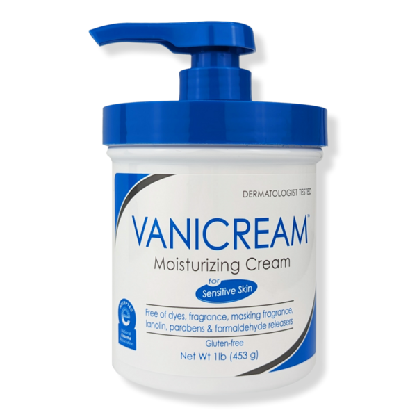 VANICREAM Moisturizing Cream with Pump for Sensitive Skin