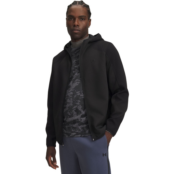 Under Armour Men's Unstoppable Fleece Textured Full Zip, XXL - Ultimate Black/Black