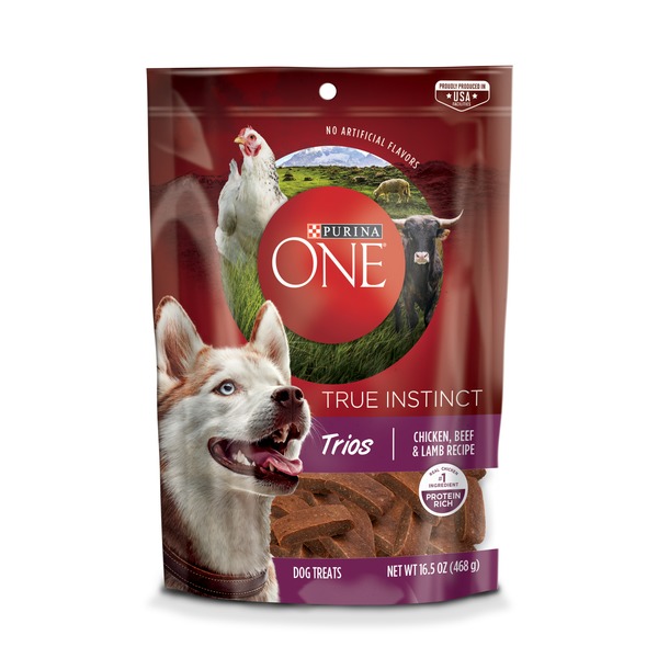 Purina ONE Made in USA Facilities Dog Treats, True Instinct Trios