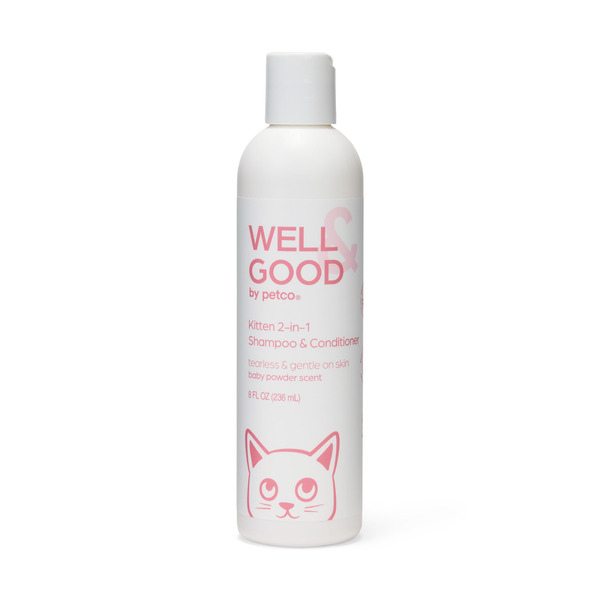 Well & Good Kitten 2-in-1 Shampoo & Conditioner - Baby Powder Scent