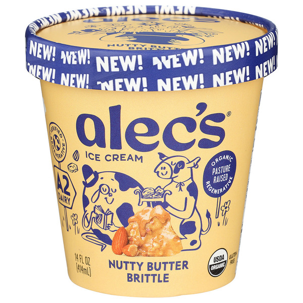 Alec's Ice Cream Nutty Butter Brittle, A2 Organic Dairy Same-Day