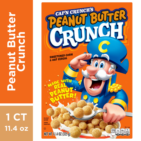 Cap'N Crunch Sweetened Corn & Oat Cereal Peanut Butter Crunch