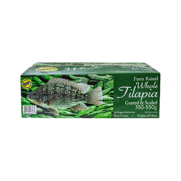 Frozen Whole Tilapia, 350-550g - 10 lbs