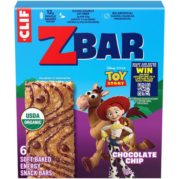 ZBAR Chocolate Chip Soft-Baked Energy Snack Bars Same-Day Delivery