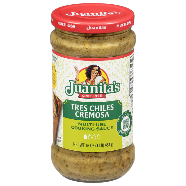 Juanita's Foods Multi-Use Tres Chiles Cremosa Cooking Sauce