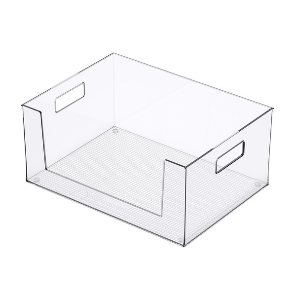 Everything Organizer Clear Wide All-Purpose Open-Front Bin, 15-3/4 x 11-1/2 x 7-1/16 in