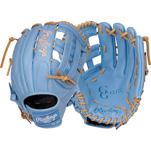Rawlings Right Hand Throw GG Elite Series Gloves - Blue & Tan