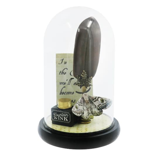 Ashland Ink & Moth Cloche Tabletop Decor