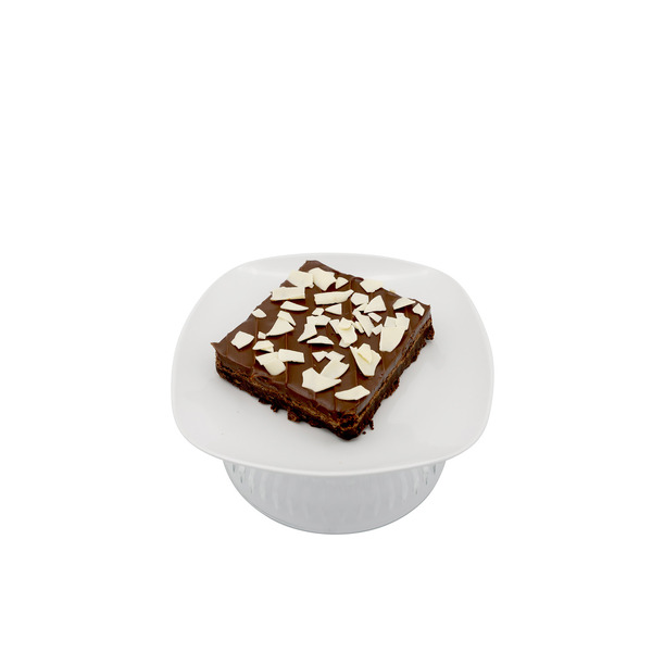 Iced Decadent Fudge Brownies With Shavings