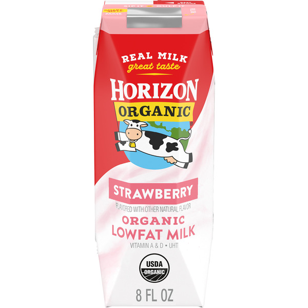 Horizon Organic Shelf Stable 1% Lowfat Strawberry Milk Box, 8 fl oz