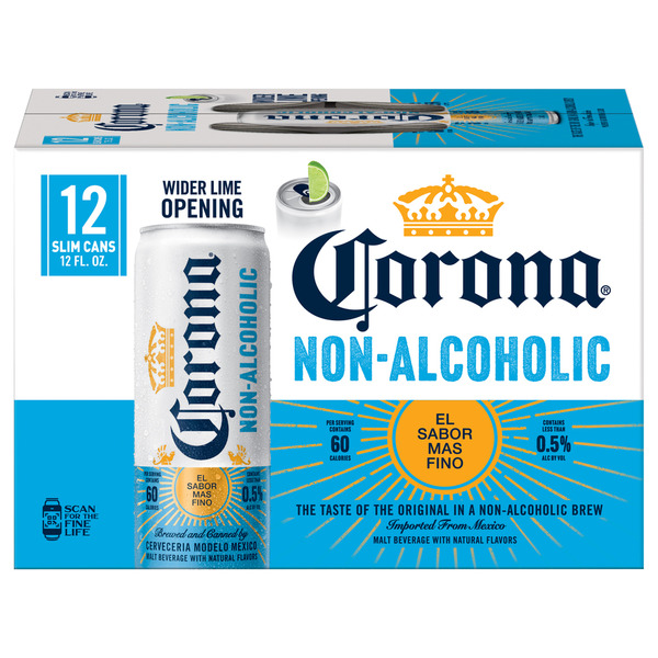 Corona Non-Alcoholic Malt Beverage Mexican Import Brew Cans Same