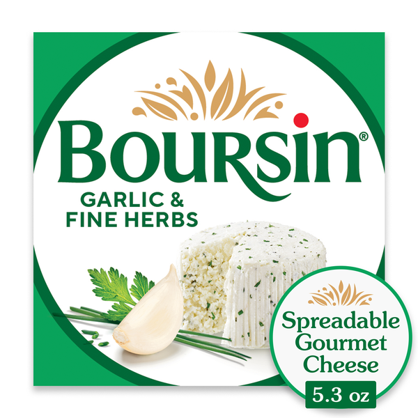 Boursin Garlic & Fine Herbs Spreadable Gourmet Cheese