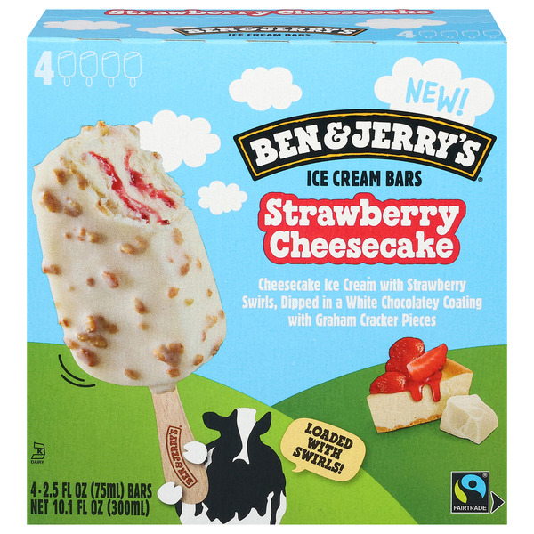 Ben & Jerry's Strawberry Cheesecake Ice Cream Bars Same-Day Delivery or  Pickup | Coborn's Marketplace