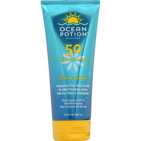 Ocean Potion Sunscreen Lotion, Scent of Sunshine, SPF 50 (6.8 oz