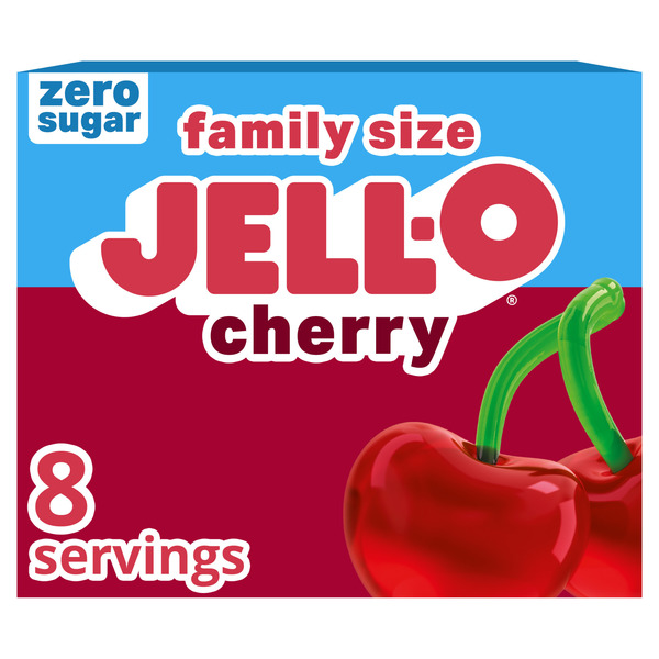 Jell-O Zero Sugar Cherry Flavor Gelatin Same-Day Delivery or