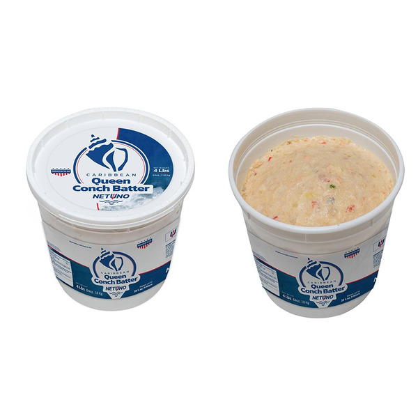 NETUNO Caribbean Queen Conch Fritter Batter 4 lb. Tub -
