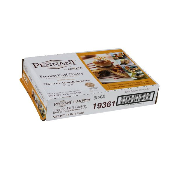 Frozen Pennant - Puff Pastry Squares, 5x5 - 120 ct