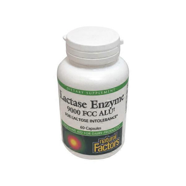 Natural Factors Lactase Enzyme 9000 Fcc Alu+ Dietary Supplement (60 ct