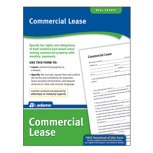 Adams ABF LF140 11"L x 8.5"W Premium Collection Commercial Lease Legal Form Kit