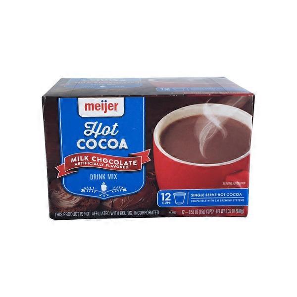 Meijer Milk Chocolate Hot Cocoa Drink Mix Single Serve Cups (12 ct