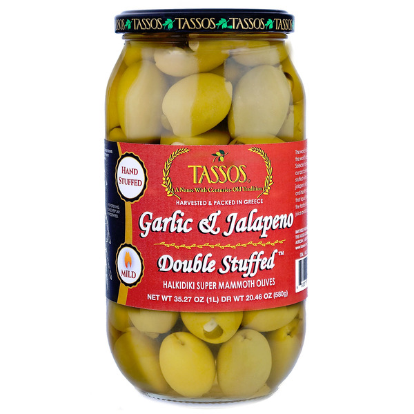 Garlic & Jalapeno Double Stuffed Olives, 35.27 oz
