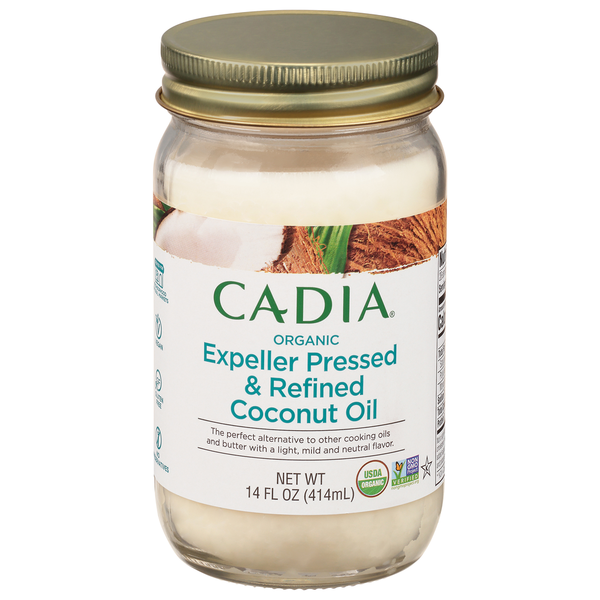 CADIA Coconut Oil, Organic, Expeller Pressed & Refined