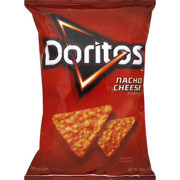 Doritos Tortilla Chips, Nacho Cheese Flavored