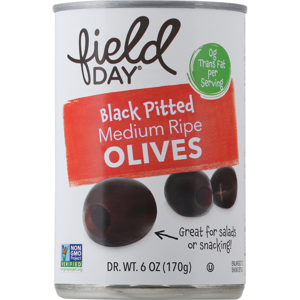 FIELD DAY Olives, Black Pitted, Medium Ripe Same-Day Delivery or