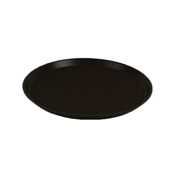 Thunder - 14" Round Anti-Slip Tray w/ Rubber Lined Surface, Black