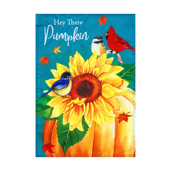 Style Selections Pumpkin Birds Garden Flag