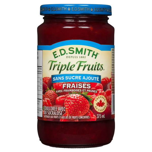 Giant Tiger Raspberry Giant Tiger E.D.SMITH Triple Fruit No Sugar Added Strawberry/Raspberry ...