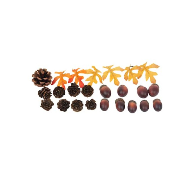 Ashland Brown Acorn, Pinecone & Orange Leaf Decorative Mix