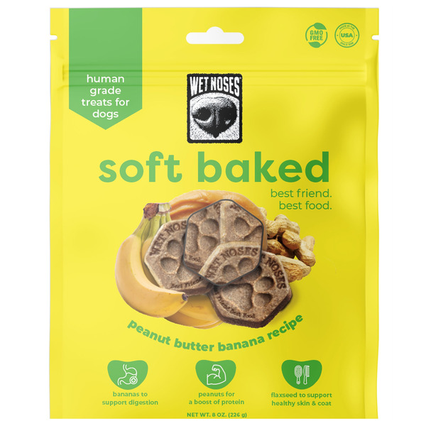 Wet Noses Peanut Butter Banana Recipe Soft Baked Treats For Dogs