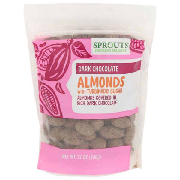 Sprouts Dark Chocolate Covered Almonds W/Turbinado Sugar