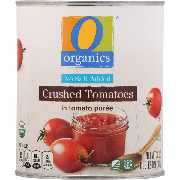O Organics Crushed Tomatoes in Tomato Puree, No Salt Added